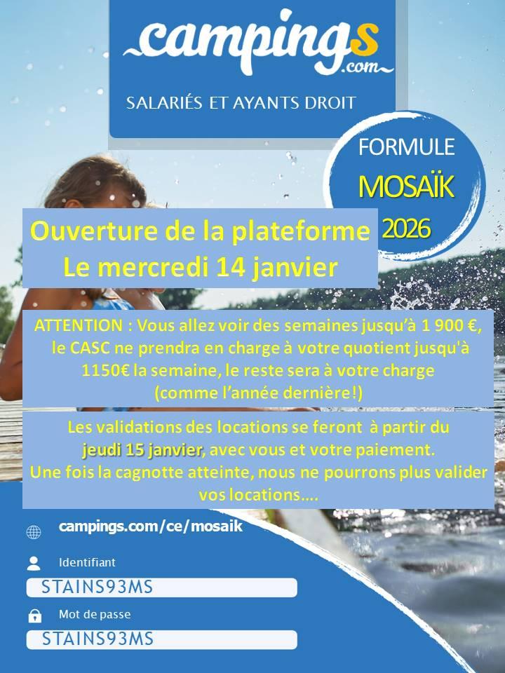 Affiche campings 2026