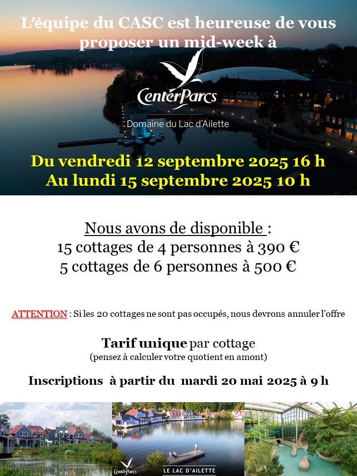 Center parcs affiche 2025